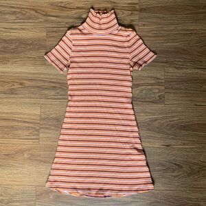 Knit, Stripped, Urban Outfitters Turtleneck Mini Dress